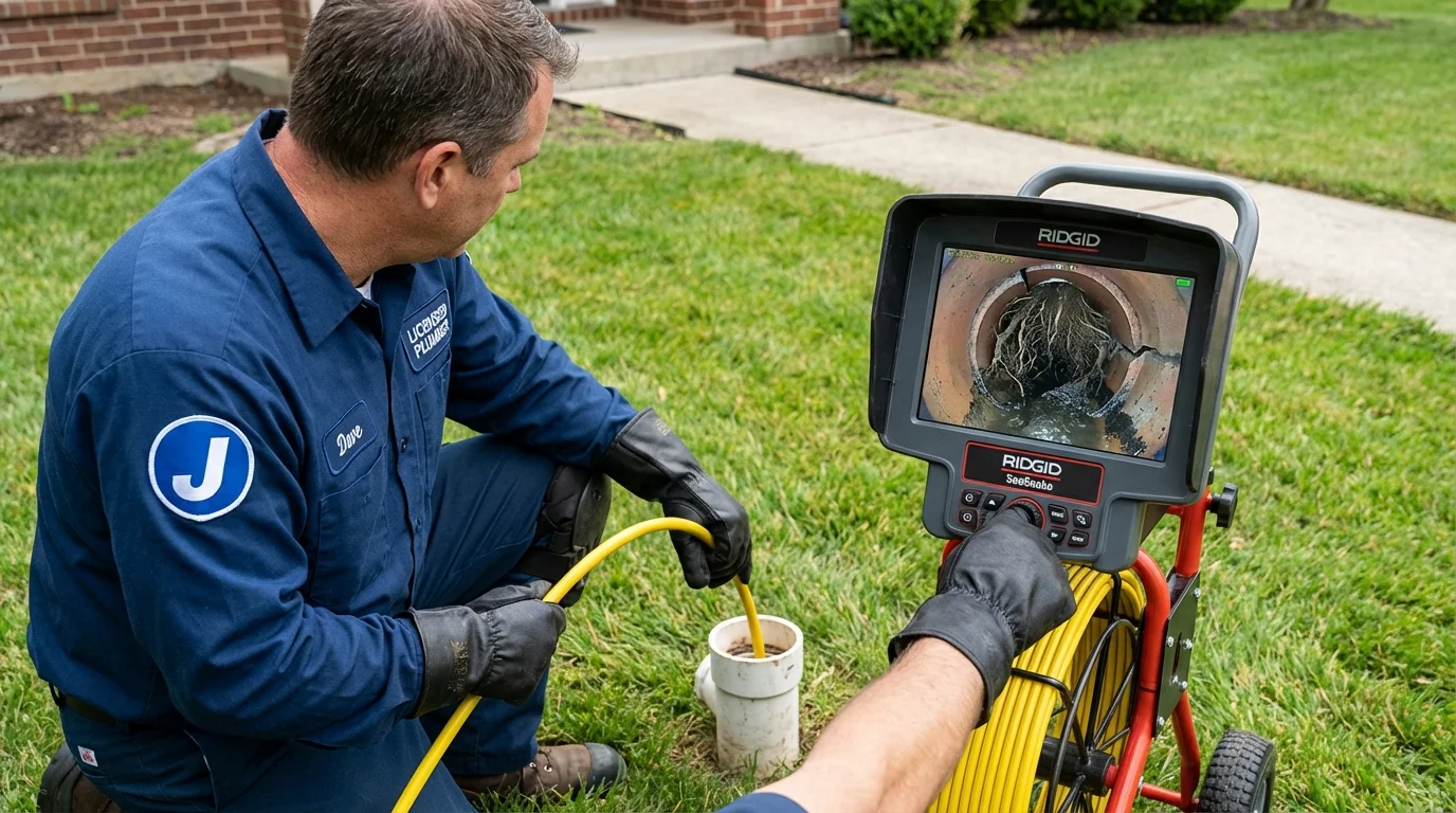 Sewer camera inspection being performed by Johns Plumbing LLC in Aspen